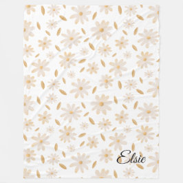 Elegant Daisy Hues Personlig Fleece Blanket