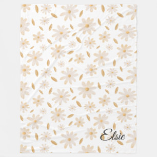Elegant Daisy Hues Personlig Fleece Blanket
