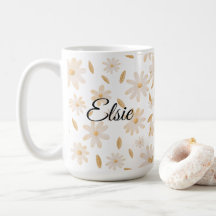 Elegant Daisy Hues Personlig mugg