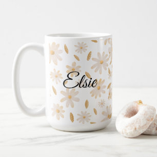 Elegant Daisy Hues Personlig mugg