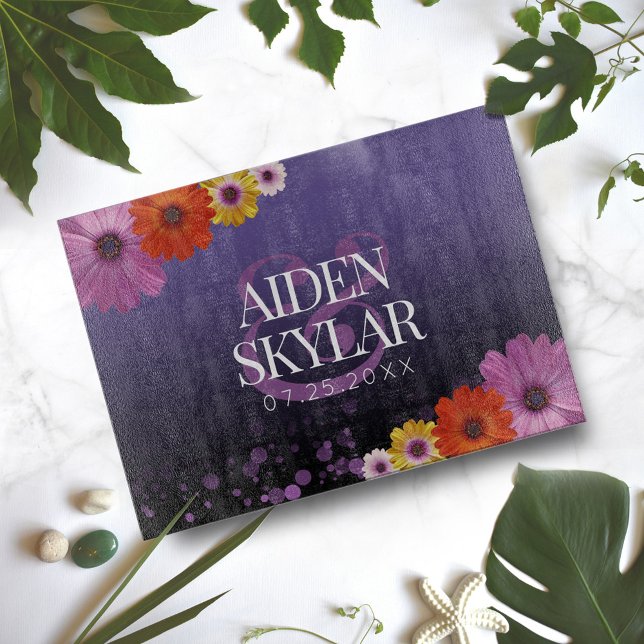 Elegant Daisy med Lila Glitter Newlyweds (Skapare uppladdad)