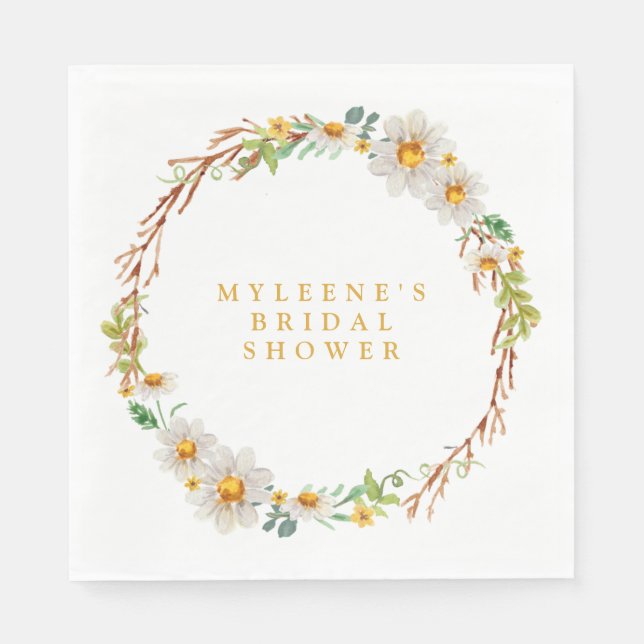 Elegant Daisy Möhippa av utandning Pappersservett (Framsidan)