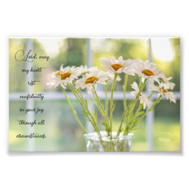 Elegant Daisy Photography Joy Inspirational Fototryck
