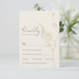 Elegant Daisy Wildblommes svarskort för OSA Kort