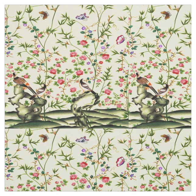 Elegant Daisys Bird Fabric Tyg (Provkarta)
