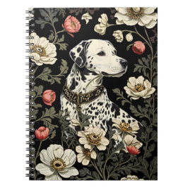 Elegant Dalmatian William Morris Inspired Anteckningsbok