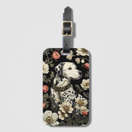 Elegant Dalmatian William Morris Inspired Bagagebricka