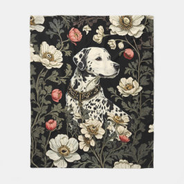 Elegant Dalmatian William Morris Inspired Fleecefilt