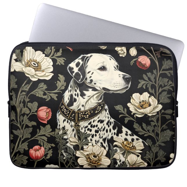 Elegant Dalmatian William Morris Inspired Laptop Fodral (Framsidan)