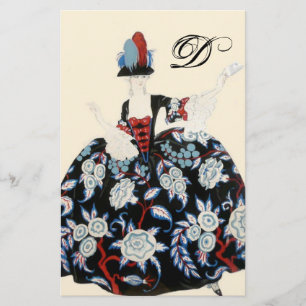 ELEGANT DAM BLOMMIGT DRESS /BEAUTY MODE MONOGRAM BREVPAPPER