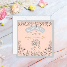 Elegant Dam Blooming in Grace Hair of Ro Rosa Anteckningskort