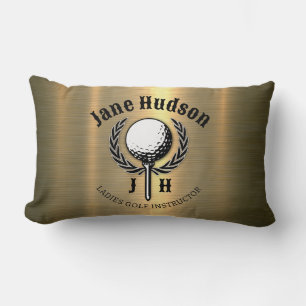 Elegant Dam Golf Monogram Design Lumbarkudde