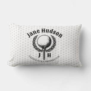 Elegant Dam Golf Monogram Design Lumbarkudde