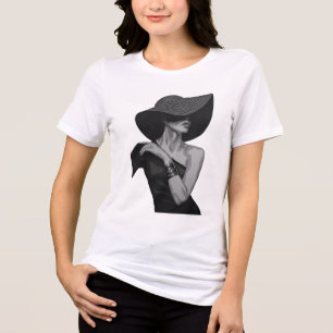Elegant dam-grafisk t-shirt Mode