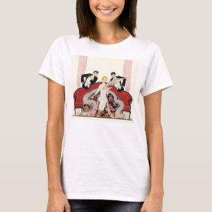 Elegant dam i Paris art décoT-tröja Tee Shirt