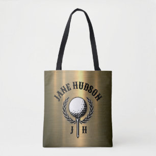 Elegant Dam Monogram Golf Design Tygkasse