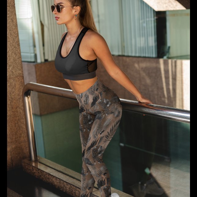 Elegant Dam och leopardlaggingar - Söt Leggings (Skapare uppladdad)