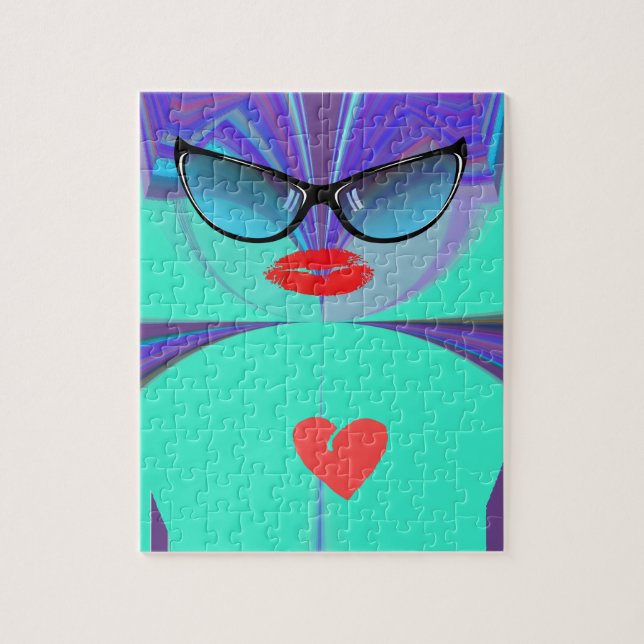 Elegant Dam Porträtt: Färgteckning Pussel (Vertikal)