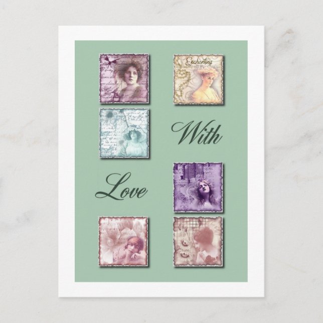 Elegant Dam Vykort (Framsida)