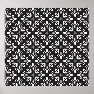 Elegant Damask: Blommigt Art Deco Poster