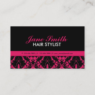 Elegant Damask Blommigt Modern Professionell Snygg Visitkort