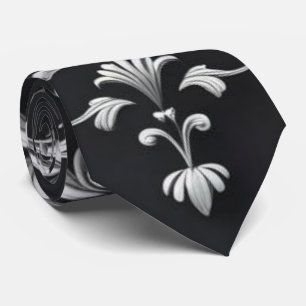 Elegant Damask Blommigt Neck Tie Slips