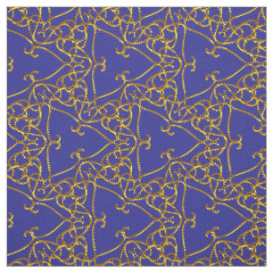 Elegant Damask Fabric Navy Blue Tyg