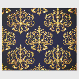 Elegant Damask Gold & Black Wrapping paper roll Presentpapper