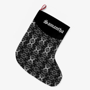 Elegant Damask Gothic-julklapp Stor Julstrumpa