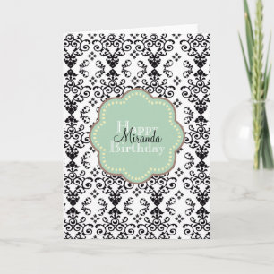 Elegant Damask Kort