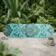Elegant Damask Mandala Zen Sakral Geometrisk Teal