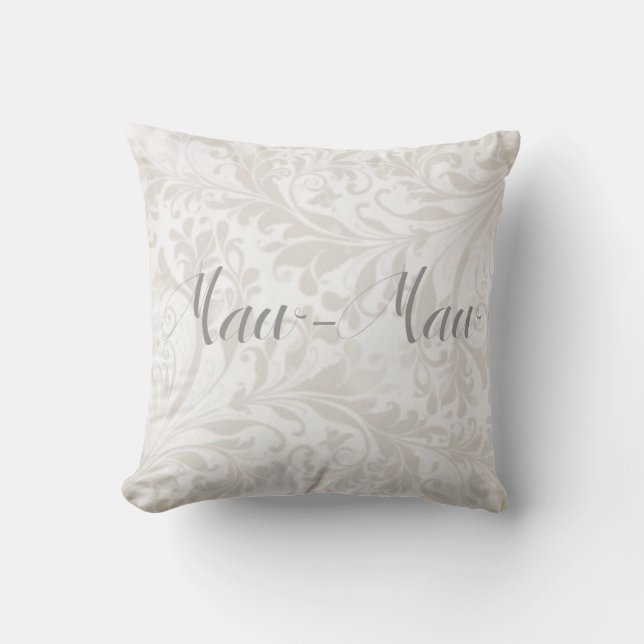 Elegant Damask Maw-Maw Dekorativ kudde (Framsida)