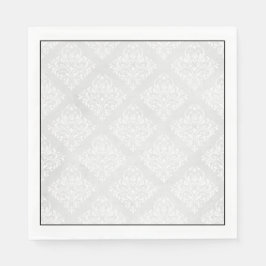 Elegant Damask - minimalistiskt Bröllop Pappersservett