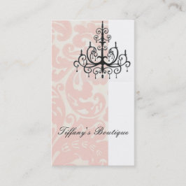 Elegant Damask Mode Boutique-Affärskortet Visitkort