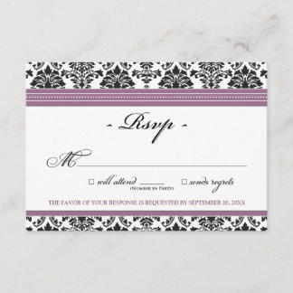Elegant Damask OSA kort (lavender)
