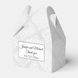 Elegant Damask Personalize Namn Bröllop Presentaskar