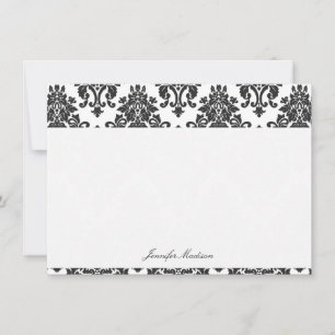Elegant Damask - platta anteckningskort
