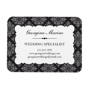 Elegant Damask Professionell Business Magnet