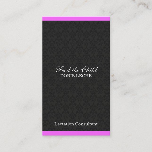 Elegant Damask Professionell Konsult Visitkort (Framsida)