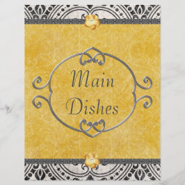 Elegant Damask Recipe Divider