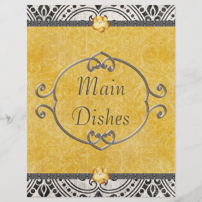 Elegant Damask Recipe Divider (Framsida)