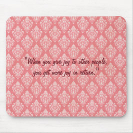 Elegant Damask Rosa Mönster Mouse Pad Musmatta