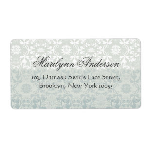 Elegant Damask Snöre Blommigt Vintage bröllop Adre Fraktsedel
