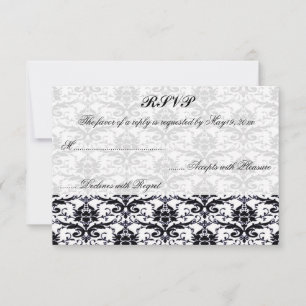 Elegant Damask Wedding OSA Kort