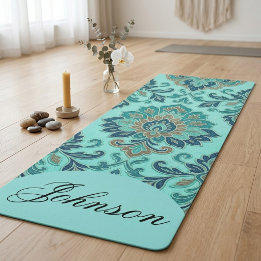 Elegant Damasks Mandala Zen Helig Geometri Teal