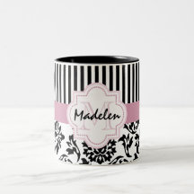 Elegant damast- och randmonogram