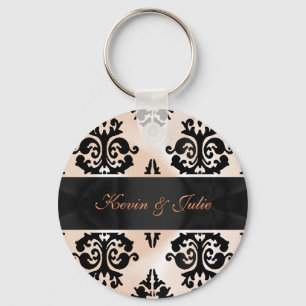 Elegant damastast keychain nyckelring
