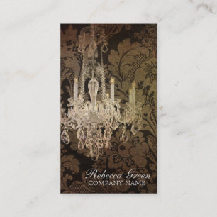 elegant damastast ljuskronainsidaformgivare visitkort