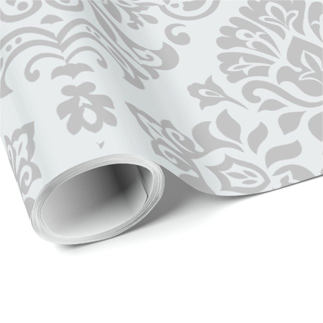 Elegant Damastmönster Presentpapper (Rullad Hörn)