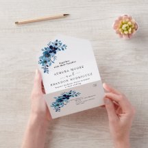 Elegant Damblå Akvarell Blombukett